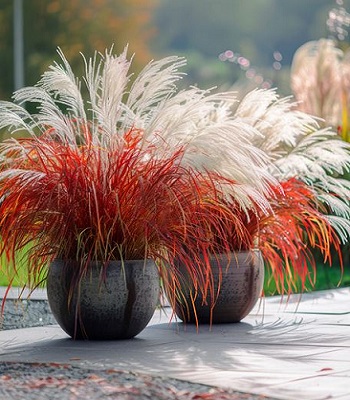 Miscanthus sinensis "Lady in Red"